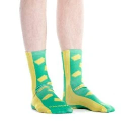 Iowa Outline Socks - Green/Yellow -Raygunsite Store 18553 5acbda44c11937.92313265 iowaoutline.green .socks .model .2 large 594601b4 ee02 4639 b6ae a930d184d2ec