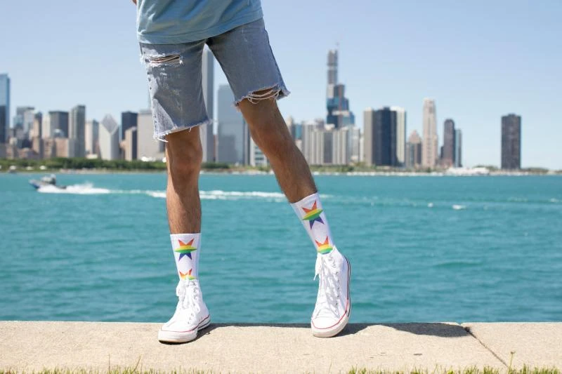 Chicago Pride Flag Socks 5 Chicago Pride Flag Socks - Image 3