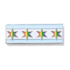 Chicago Pride Flag Enamel Pin
