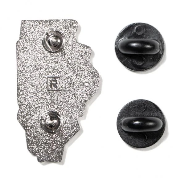 Rainbow Illinois Outline Enamel Pin 4 Rainbow Illinois Outline Enamel Pin - Image 2