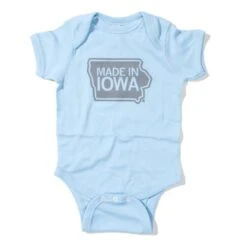 Made In Iowa Blue Onesie