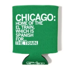 El Train Text Can Cooler