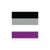 Asexual Pride Flag Mini Square Sticker -Raygunsite Store Asexual Pride Flag Mini Square Sticker 18467821719743