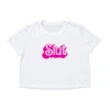 Barbie Slut Crop Top 1 Barbie Slut Crop Top -Raygunsite Store BarbieSlut RhodamineRedonWhiteCropTop