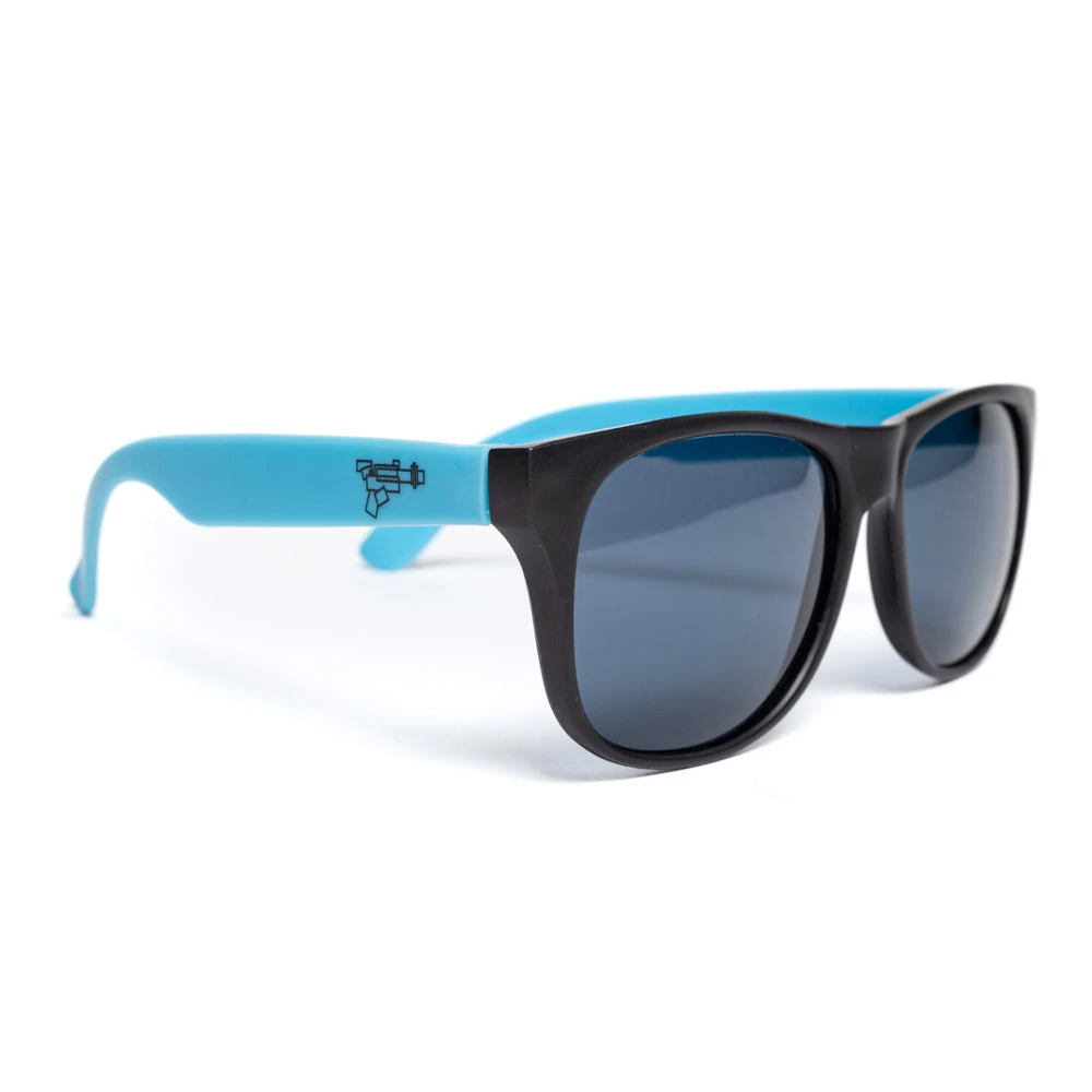 Boxes Gun Logo Sunglasses - Blue 3 Boxes Gun Logo Sunglasses - Blue