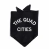 Quad Cities Curved Logo Dog Bandana -Raygunsite Store City Logo Quad Cities DogBandana folded
