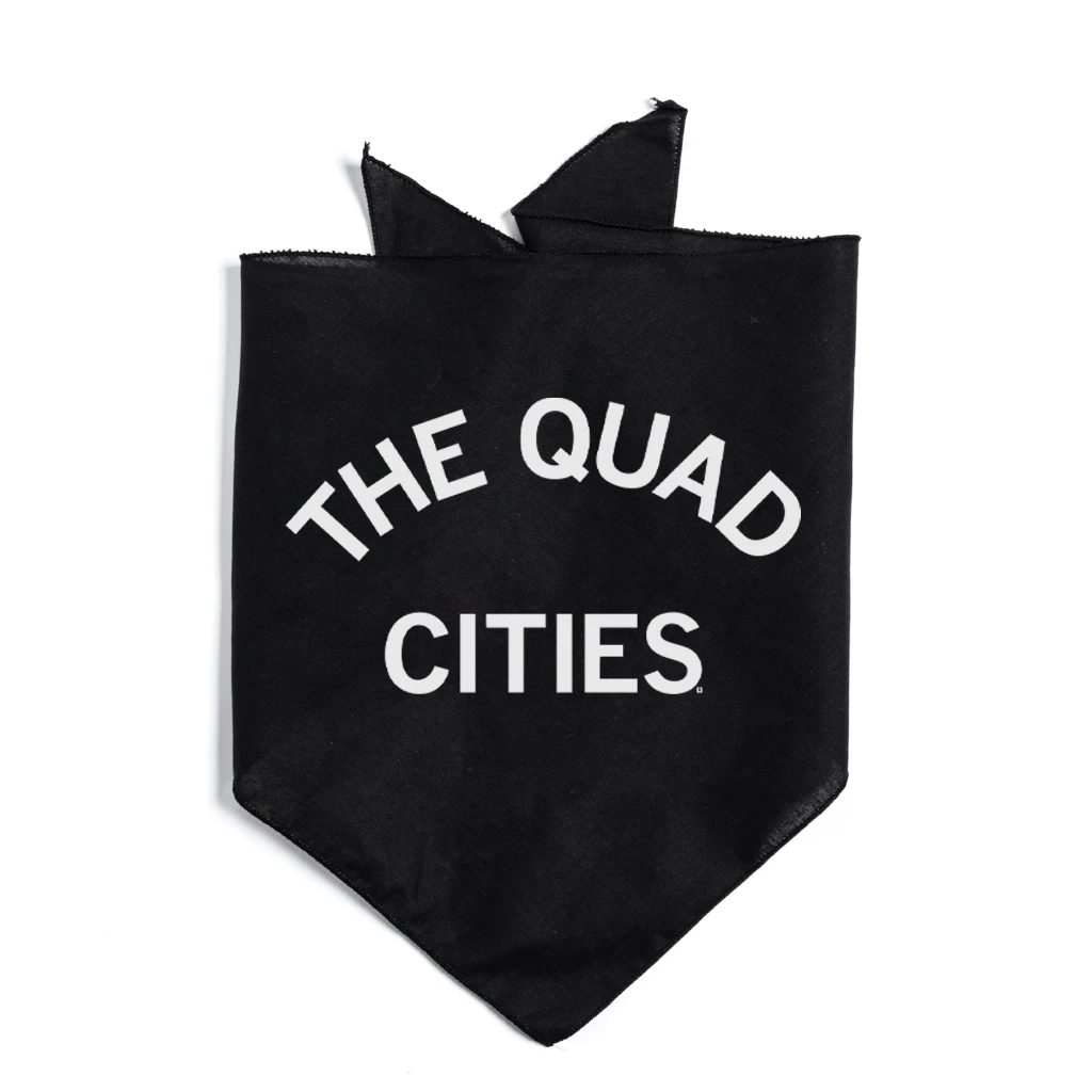 Quad Cities Curved Logo Dog Bandana 3 Quad Cities Curved Logo Dog Bandana