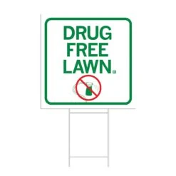Drug Free Lawn Yard Sign