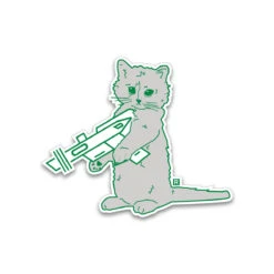 Gary Lime Green Outline Die-Cut Sticker