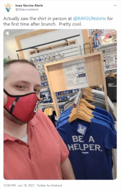 Be A Helper -Raygunsite Store IAVaccine