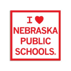 I Heart Nebraska Public Schools Sticker