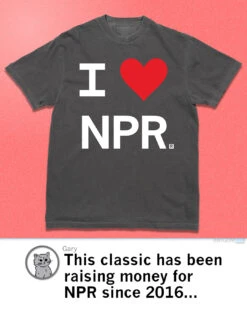 I Heart NPR Heavyweight -Raygunsite Store I HEART NPR RAYGUN SHIRT