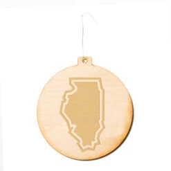 Illinois Outline Ornament