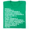 Events Speech List Green -Raygunsite Store IndividualSpeechList Folded