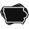 Iowa Outline Black & White Die-Cut Sticker 1 Iowa Outline Black & White Die-Cut Sticker -Raygunsite Store Iowa.Black .Stickers