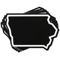 Iowa Outline Black & White Die-Cut Sticker