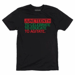 Juneteenth: Celebrate Educate Agitate -Raygunsite Store JuneteenthCelebrateEducateAgitateflat