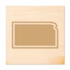 Kansas Outline Wood Coaster -Raygunsite Store KS outline wood coaster