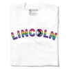Lincoln Pride Curved Logo White -Raygunsite Store Lincoln Curved Pride white folded