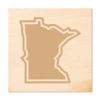 Minnesota Outline Wood Coaster -Raygunsite Store MN outline wood coaster