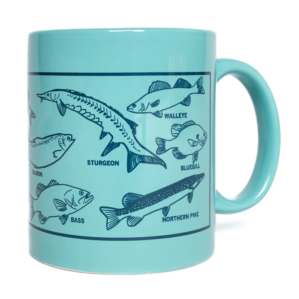 Midwestern Fish Mug - Aqua 3 Midwestern Fish Mug - Aqua
