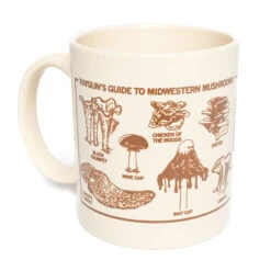 Midwestern Mushrooms Mug - Creme -Raygunsite Store Midwestern Mushrooms Mug Creme