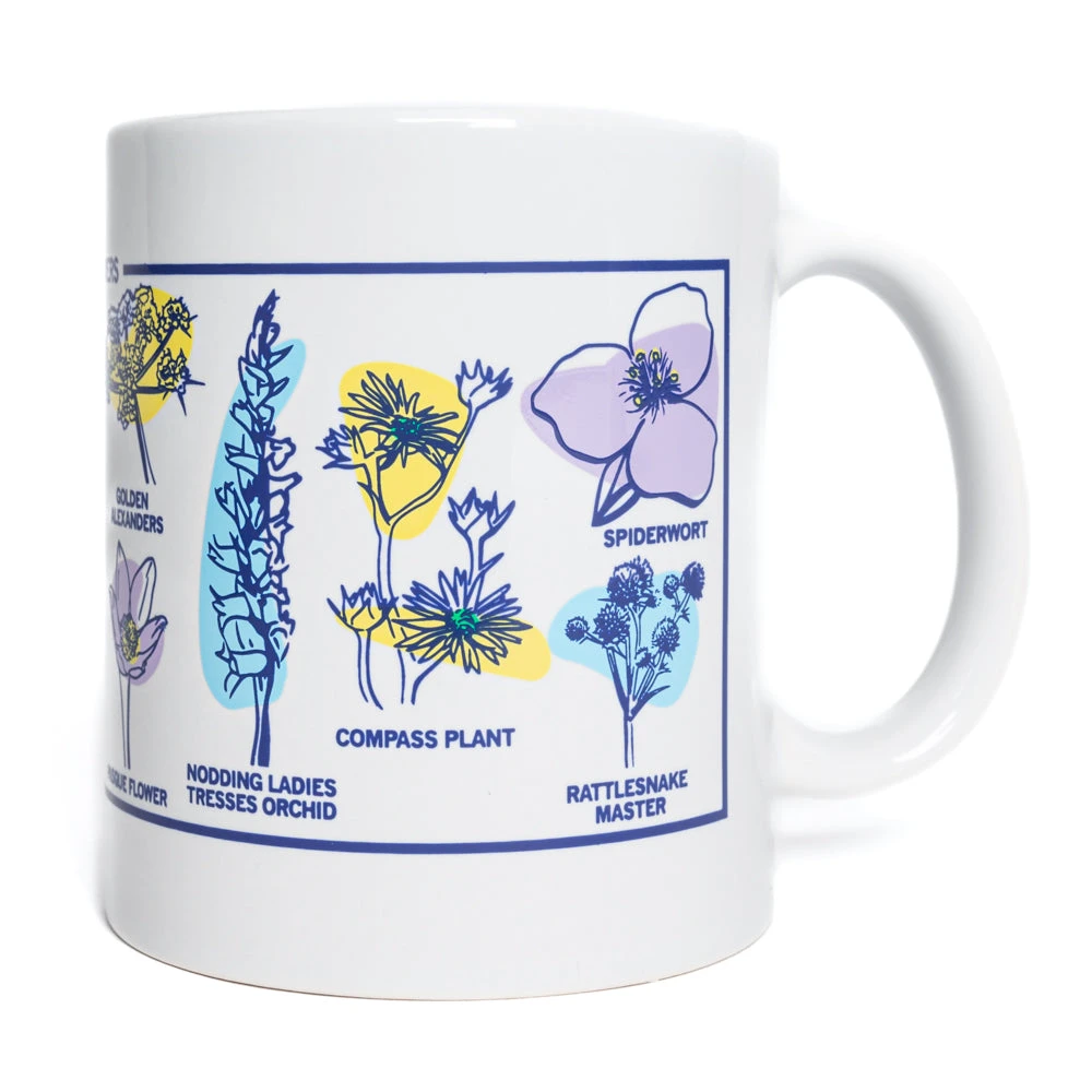 Midwestern Prairie Flowers Full Color Mug - White 3 Midwestern Prairie Flowers Full Color Mug - White