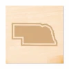 Nebraska Outline Wood Coaster -Raygunsite Store NE outline wood coaster