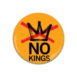 No Kings Logo Gold Button