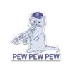 Pew Pew Pew RAYGUN Hat Die-Sticker -Raygunsite Store PewPewPewRAYGUNHatDie CutSticker