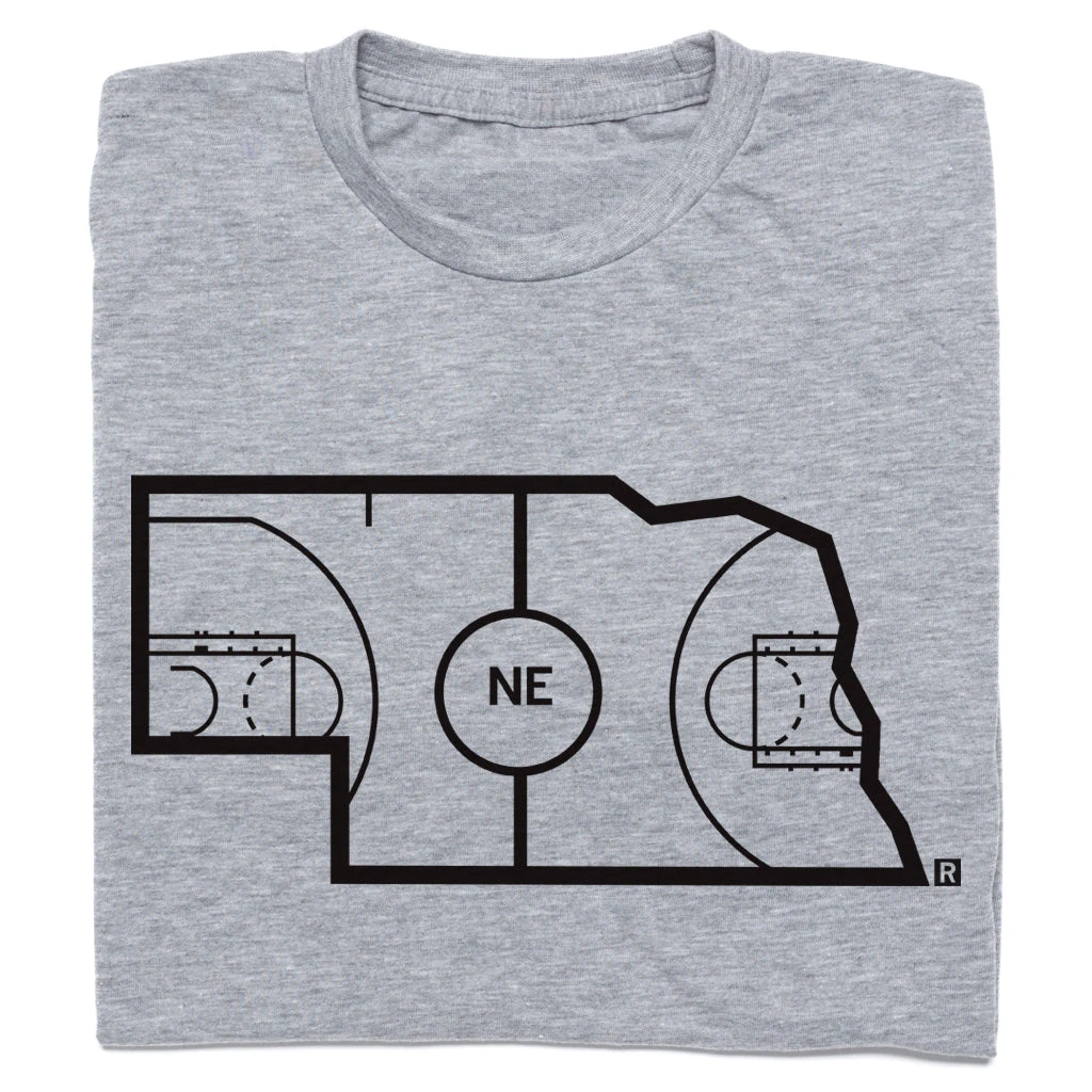 Nebraska Outline Basketball Grey 2 Nebraska Outline Basketball Grey