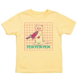 Pew Pew Pew Vaporwave Yellow Kids