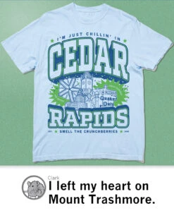 Cedar Rapids Max Collegiate Heavyweight -Raygunsite Store RAYGUNCedarRapidsCollegiateMaxHeavyweight ShirtPost