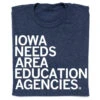 Iowa Needs Area Education Agencies -Raygunsite Store RAYGUNFoldedIowaNeedsAreaEducationAgenciesShirt