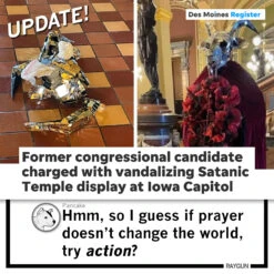 Never Forget Disco Baphomet -Raygunsite Store RAYGUNSatanicDisplayBroken