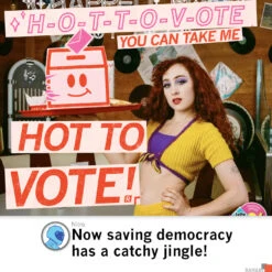 Hot To Vote (R) -Raygunsite Store RAYGUN Hot to Vote Social