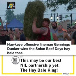 I Cheer For The Hay Bale King Text -Raygunsite Store RAYGUNhayBaleKingpost