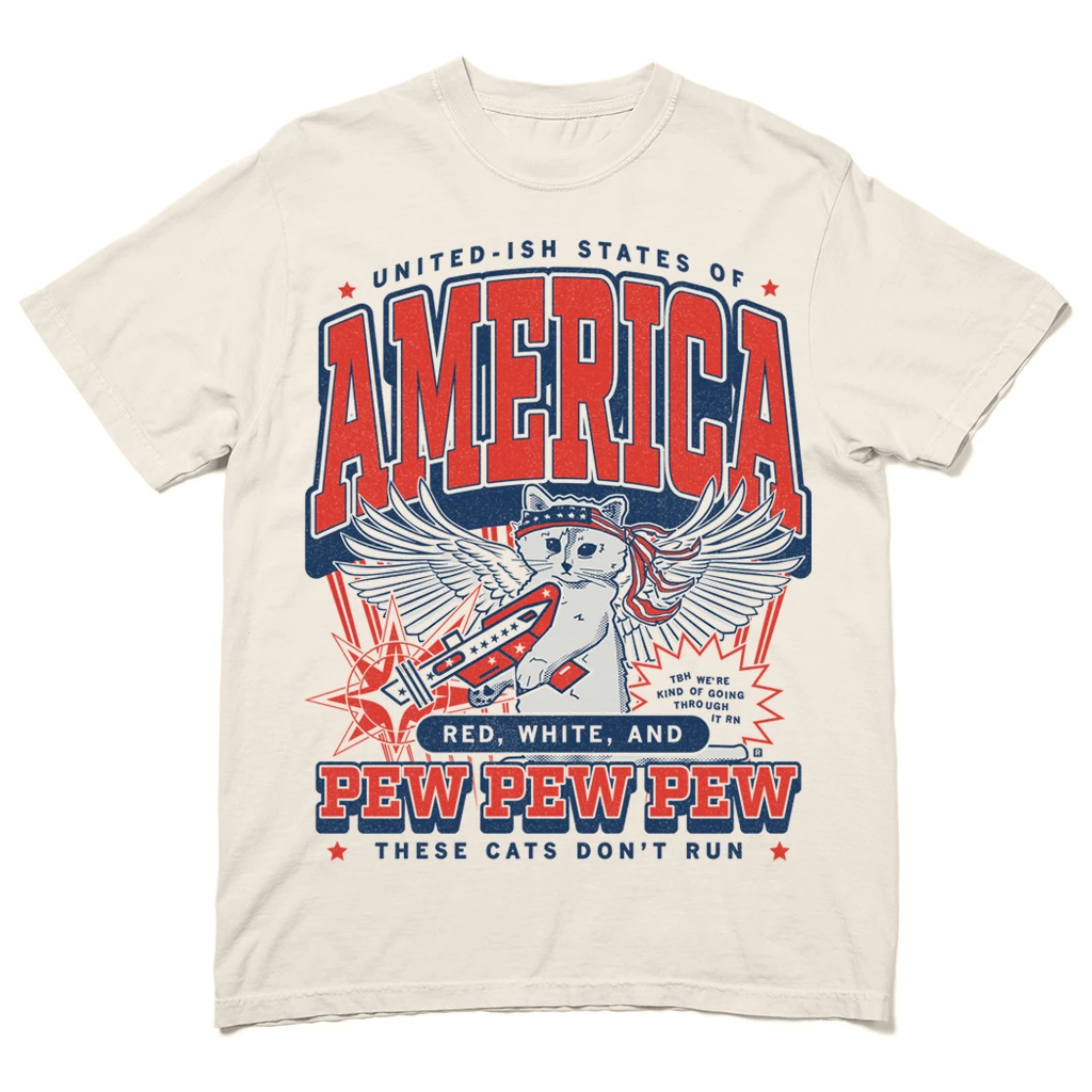 Red White & Pew Pew Pew Max Collegiate Heavyweight 4 Red White & Pew Pew Pew Max Collegiate Heavyweight - Image 2