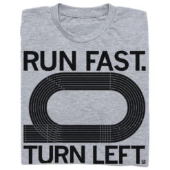 Run Fast Turn Left Black & Grey