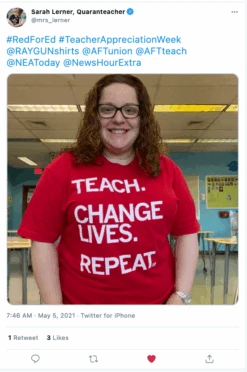 Teach Change Lives Repeat Red -Raygunsite Store ScreenShot2021 05 05at7.56.35AM