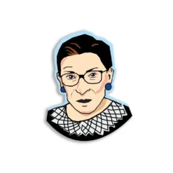 RBG Ruth Bader Ginsburg Face Die-Cut Sticker
