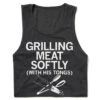 Grilling Meat Softly Tank Top -Raygunsite Store Tank grilling meat slowly folded