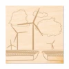Wind Turbine Wood Coaster - Fields -Raygunsite Store Turbines with one field wood coaster