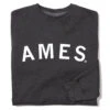 Ames Curved Logo Crew Sweatshirt 1 Ames Curved Logo Crew Sweatshirt -Raygunsite Store ames curved crew folded 1