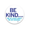 Don't Be An Asshole Button -Raygunsite Store be kind button