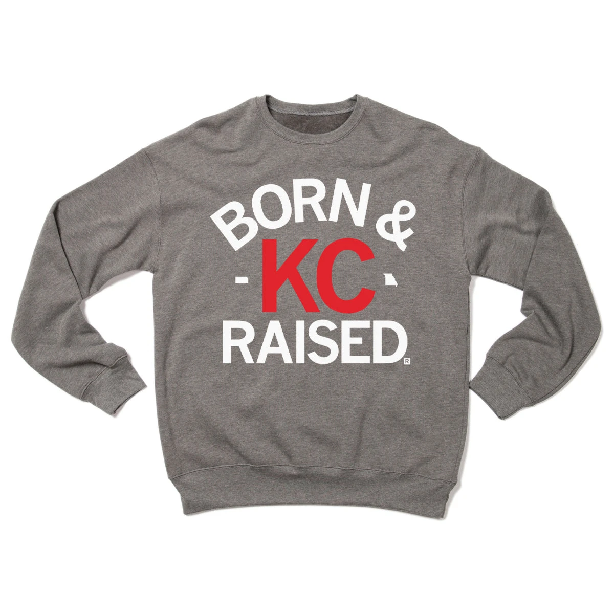 KC Born & Raised Grey Crew Sweatshirt 4 KC Born & Raised Grey Crew Sweatshirt - Image 2