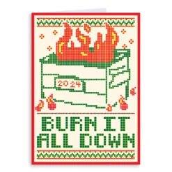 Dumpster Fire 2024 Greeting Card