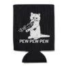 Pew Pew Pew Can Cooler -Raygunsite Store can cooler raygun pew pew pew white on black