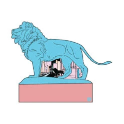 Chicago Museum Lion Die-Cut Sticker