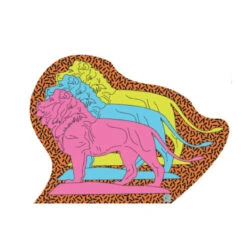 Chicago Museum Lion Trio Die-Cut Sticker